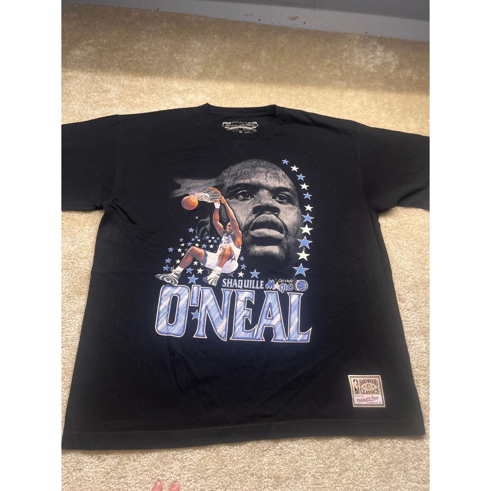 Mitchell & Ness Shaquille O'Neal Orlando Magic NBA T-Shirt Black XL Hardwood
